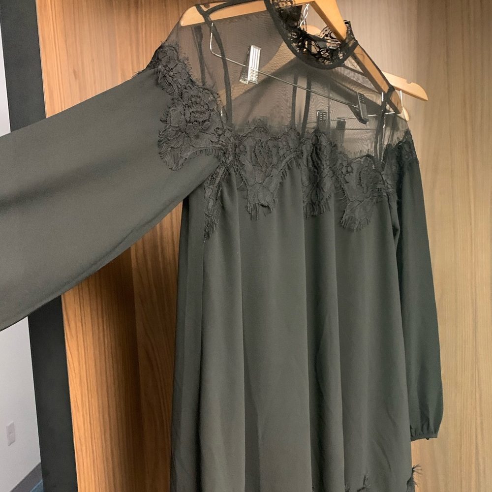 Black lace Baby doll dress
